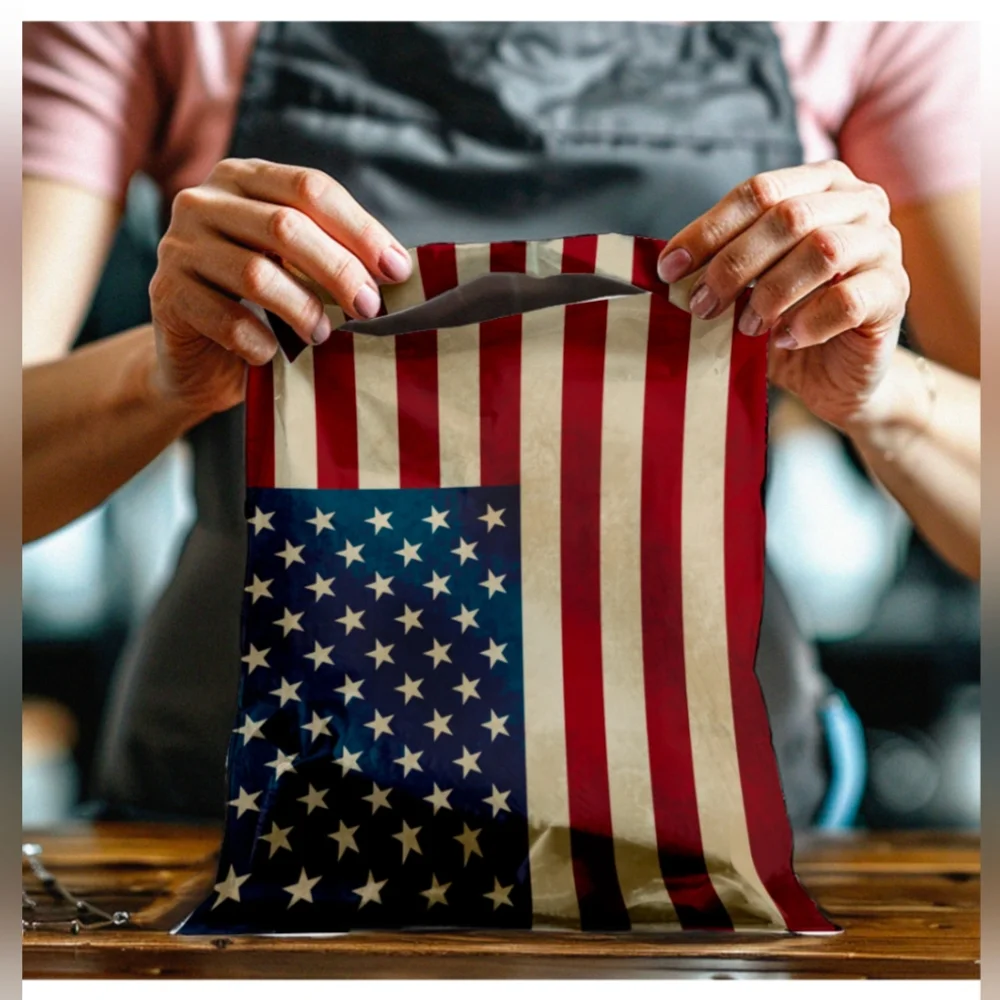 20 10X13 American Flag Poly Mailers - Picture 8 of 8